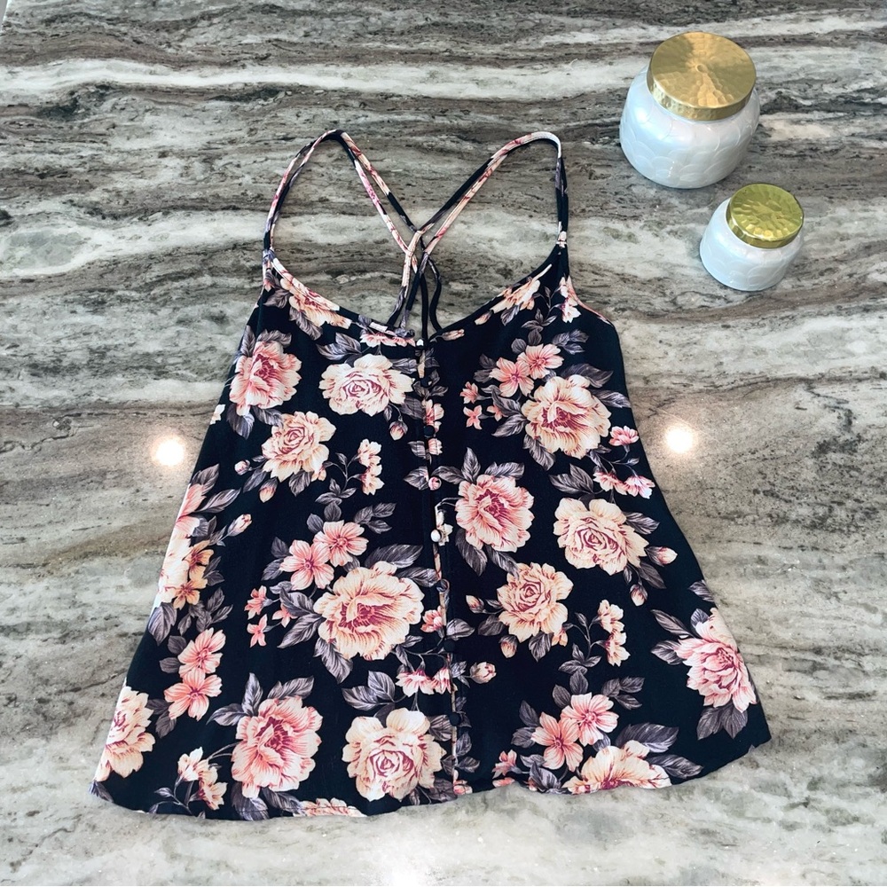🔥American eagle floral tank top size small